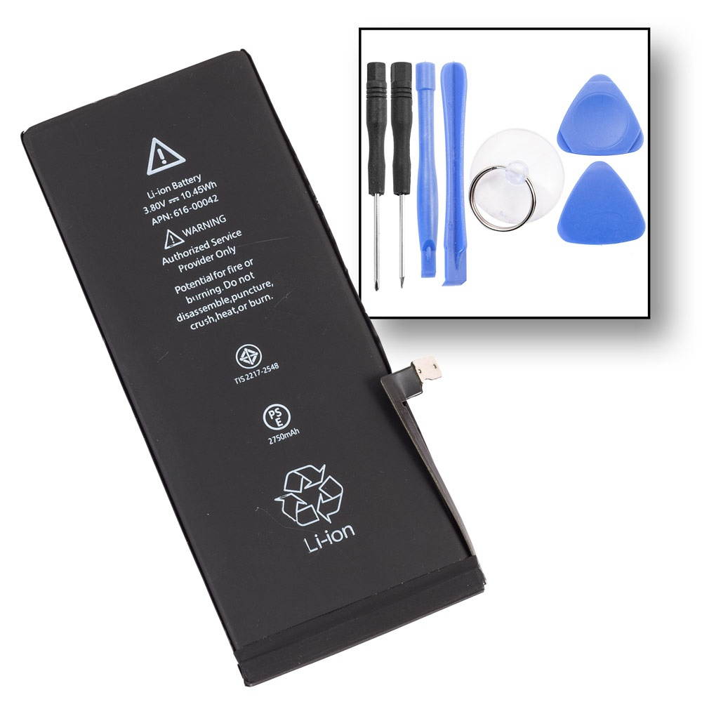 Battery Replacement Kit for iPhone 6S Plus + Includes 2750mAh Battery & Tools