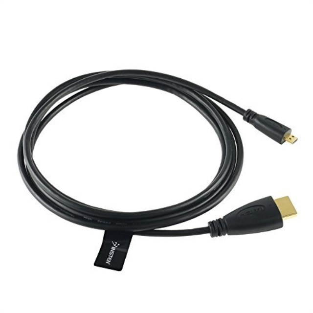 6ft Micro-HDMI (type D) to Regular HDMI (type A) high Speed Cable with Ethernet (up to 1440p) for MOTOROLA MB810 DROID X / HTC Touch EVO 4G