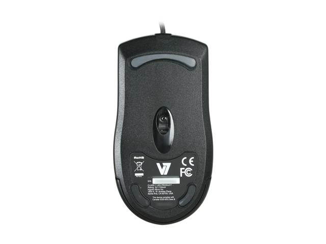 V7 M30P20-7N Black Wired Optical Mouse