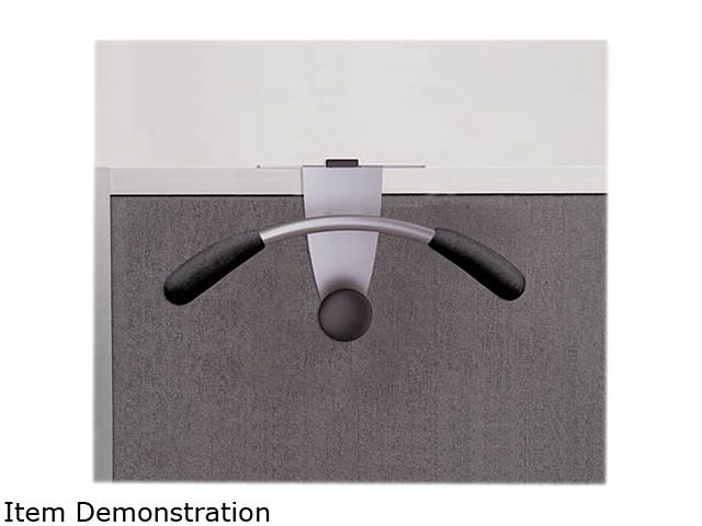 Alba PMMOUSPART Over-The Panel Garment Partition Valet, Silver/Black, 15 x 6 x 6