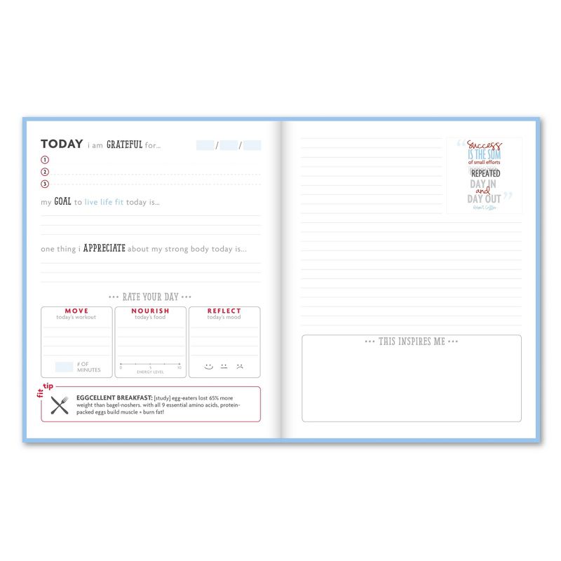 Fitspiration Bookbound Journal Blue - fitlosophy