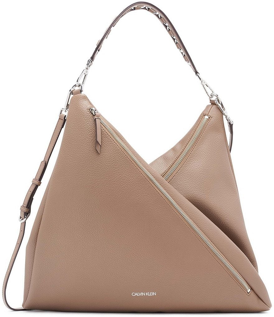 Calvin Klein Ivy Linen Python Hobo Bag