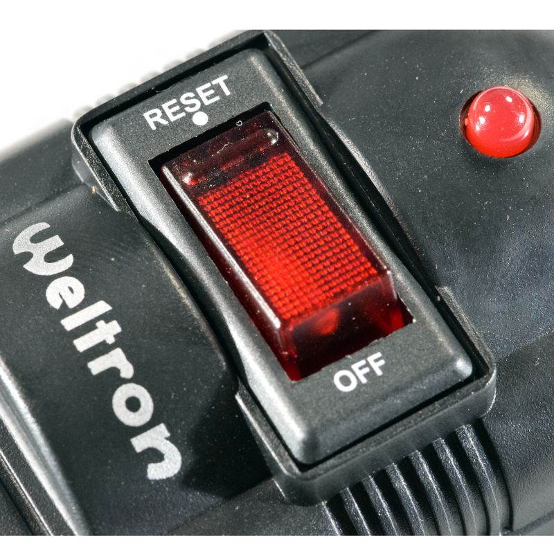 THIS 6 OUTLET PLASTIC POWER STRIP HAS 750 JOULES, EMI/RFI FILTER AND A 25FT POWE