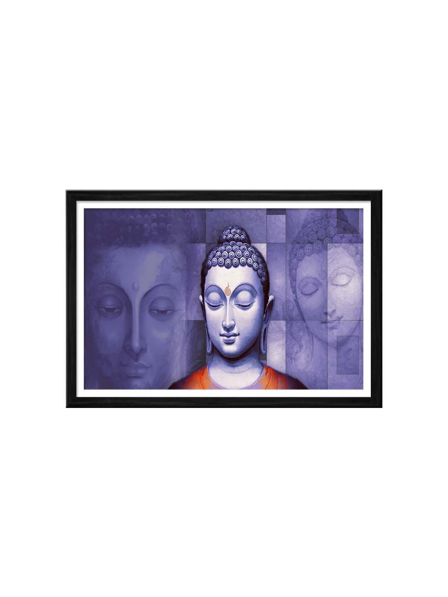 999store Purple & White Buddha Canvas Painting