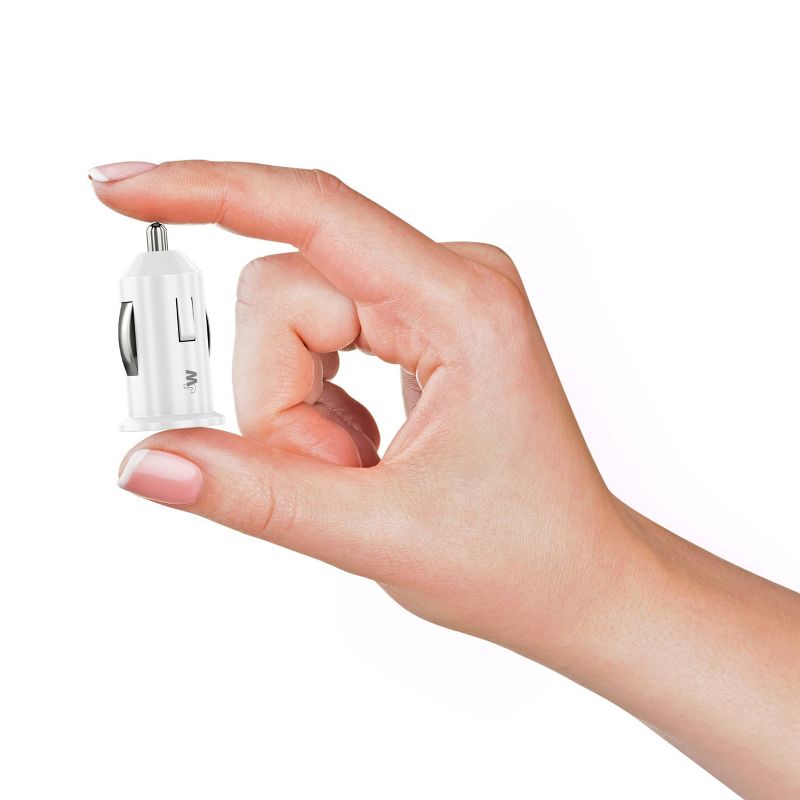 Just Wireless 1.0A/5W 1-Port USB-A Car Charger - White