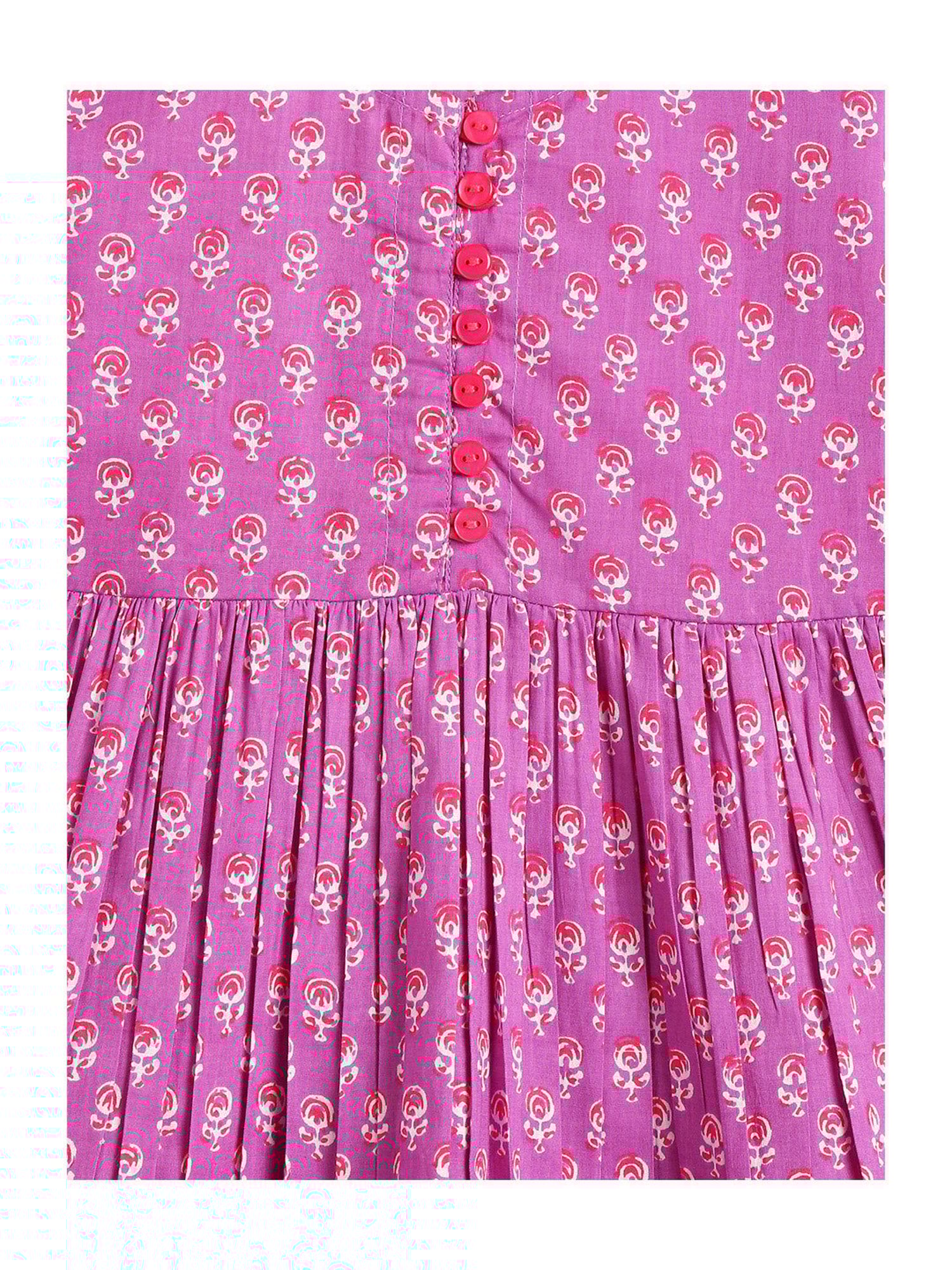 Campana Kids Purple & Pink Printed Kurta with Dhoti