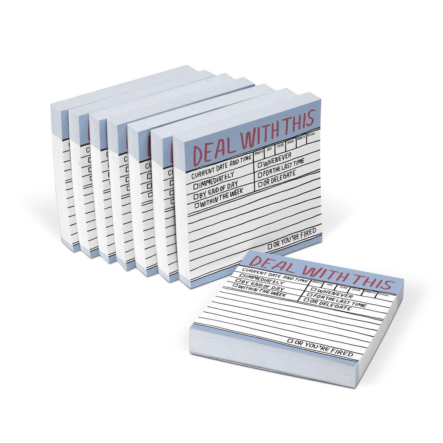 8-Pack Sticky Notes: Hand Lettered Deal With This (12440)