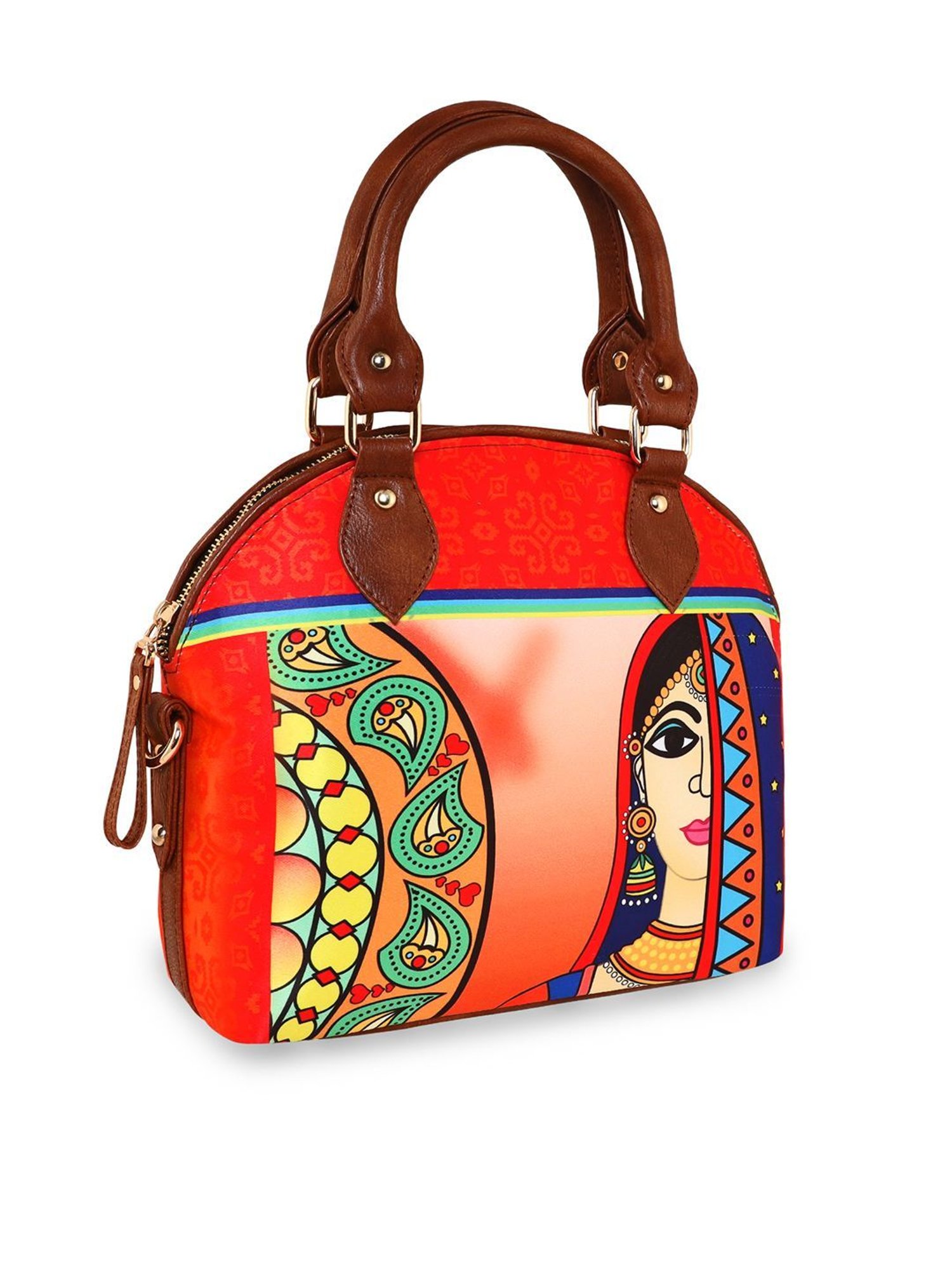 Sabhyata Multicolor Printed Medium Satchel Handbag