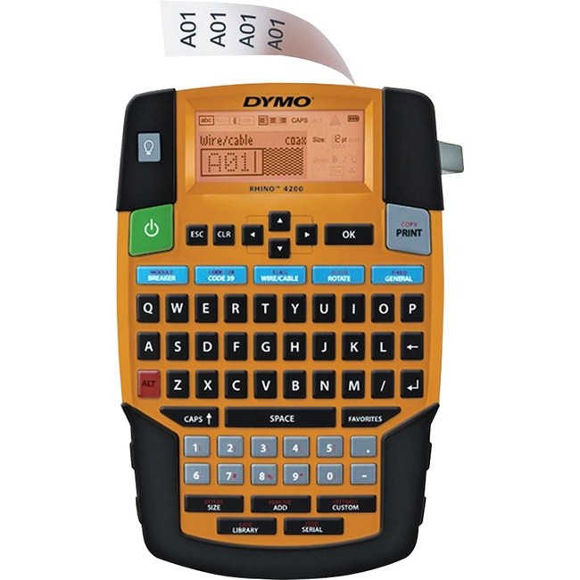 DYMO Rhino 4200 Industrial Label Maker Carry Case Kit with Roll of 1/2