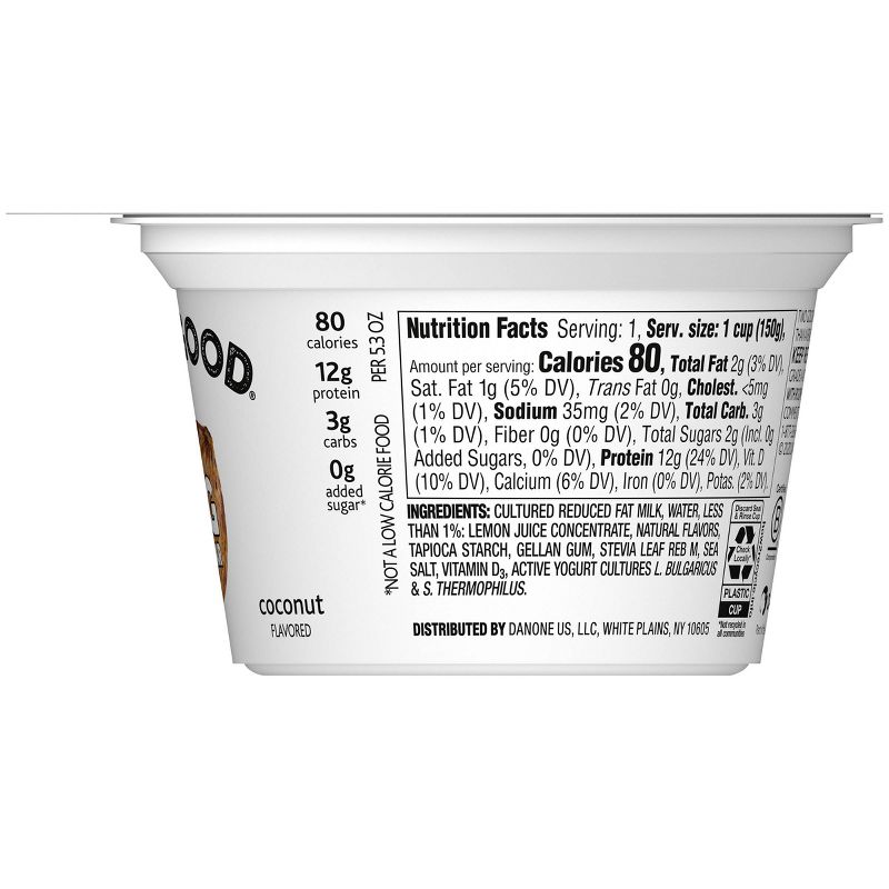 Dannon Two Good Coconut Greek Yogurt - 5.3oz