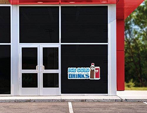 ICE Cold Drinks 3 16" Concession Decal Sign cart Trailer Stand Sticker Equipment