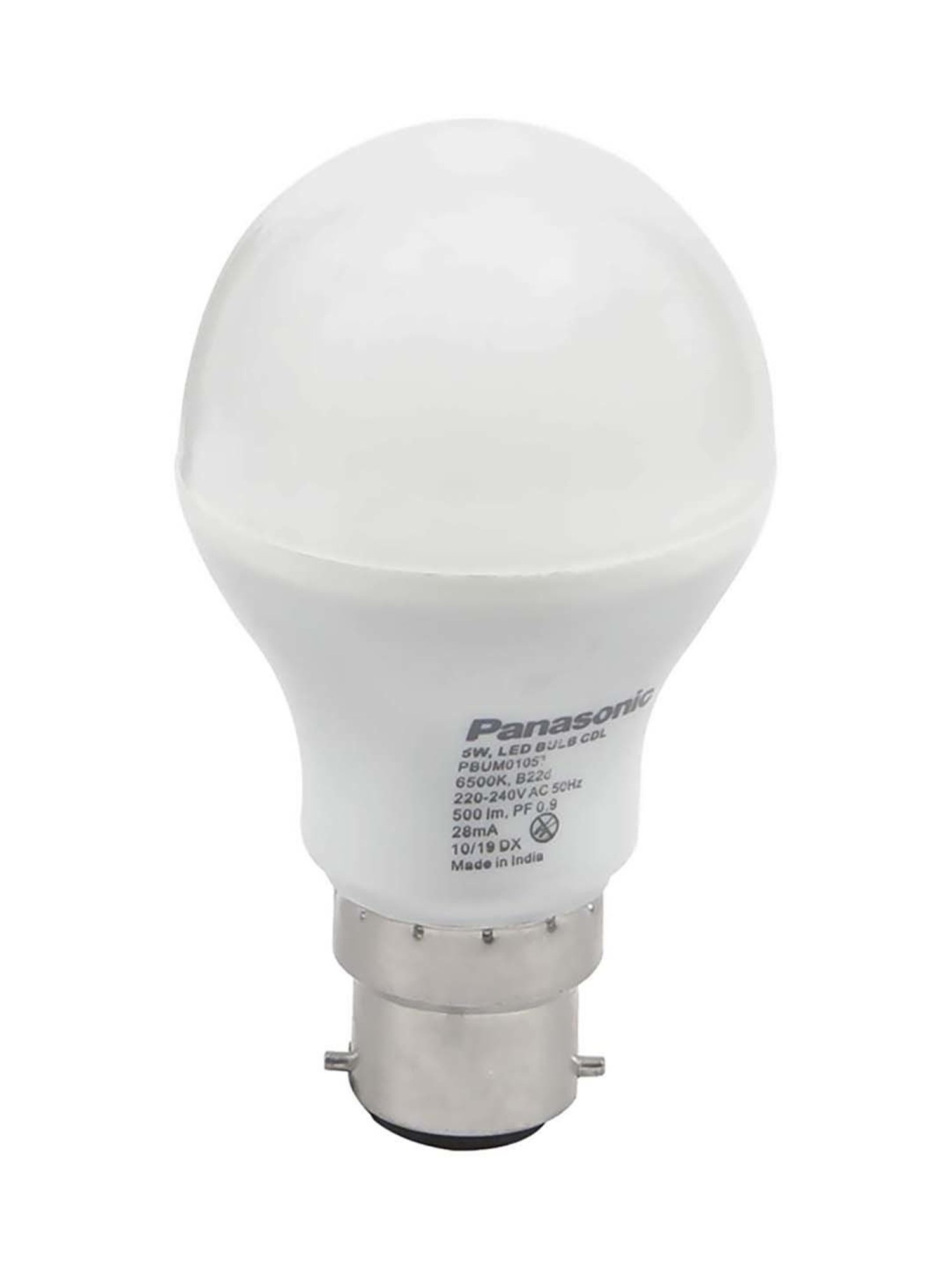 Panasonic B22 5Watt LED Bulb - Pack of 8 (Cool Day Light)