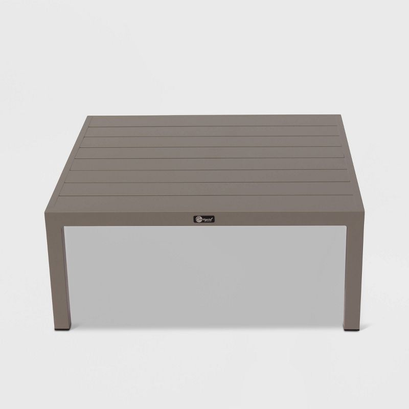 Osborne 4pc Aluminum Outdoor Sectional with Cushions - Silver/Gray - Courtyard Casual