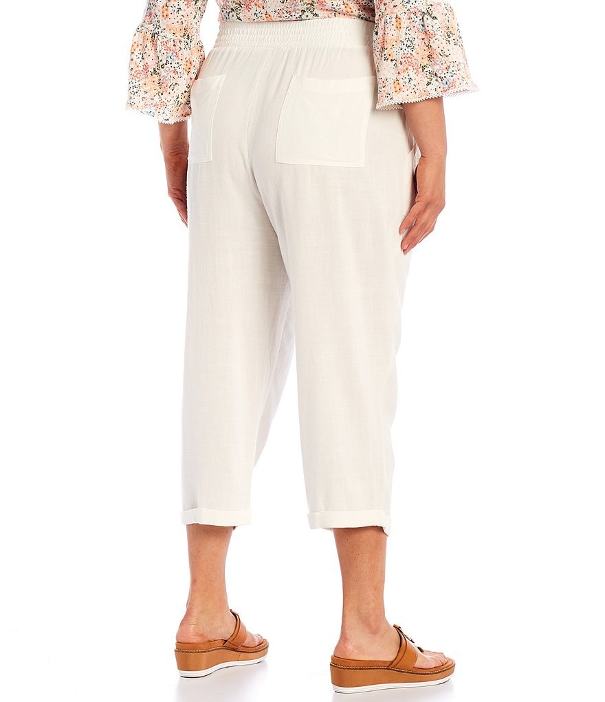 I.N. Studio Plus Size Roll Up Cuff Pull-On Pants