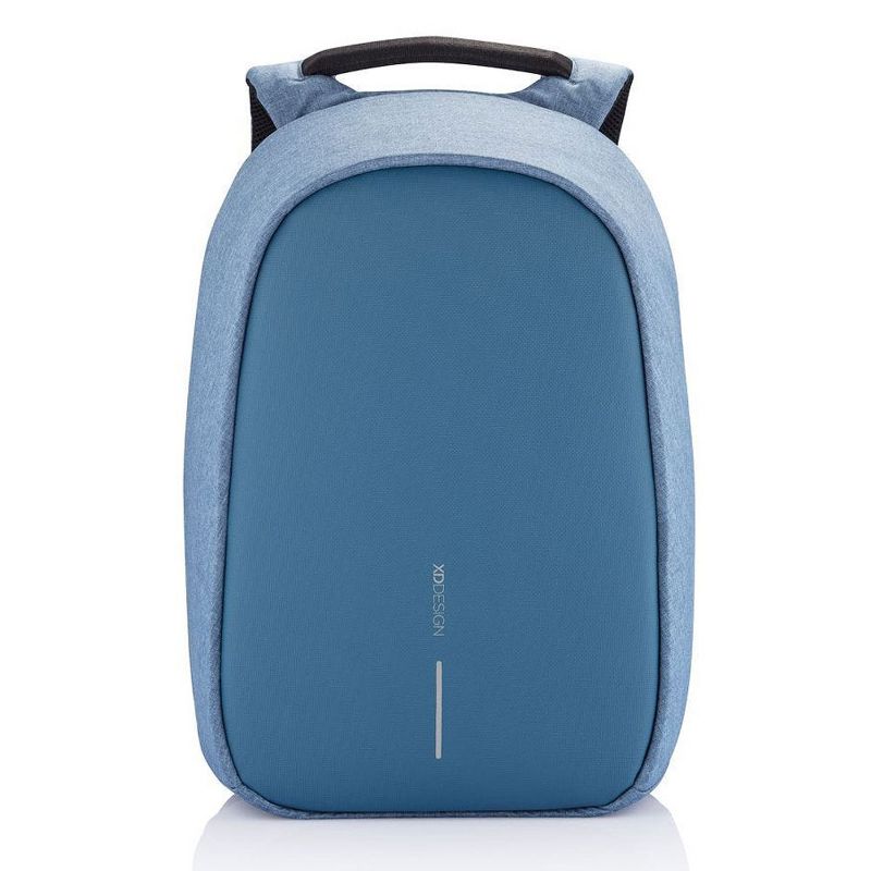 XD Design Bobby Hero Small Anti Theft Travel Eco Friendly Laptop Backpack with USB Port, RFID Protected Pockets, and Hidden Zippers, Light Blue