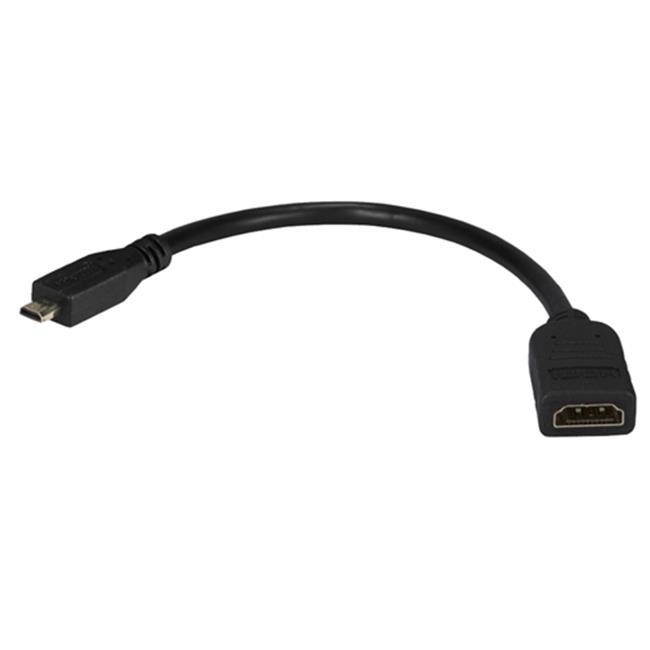 Qvs Micro-Hdmi Male To Hdmi Female Digital A/V 4K Hd Camera Conversion Cable