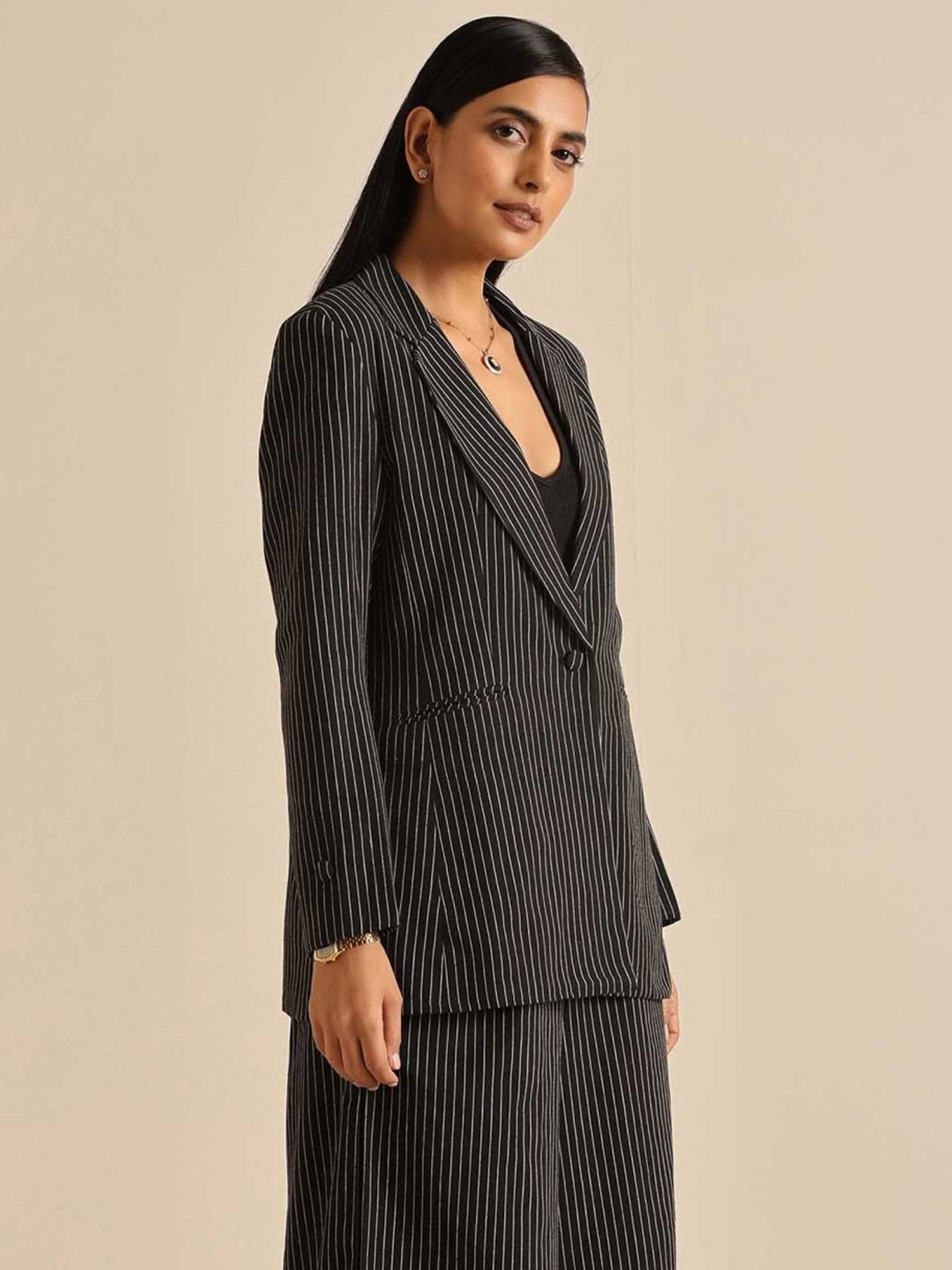 Okhai Black Striped Blazer
