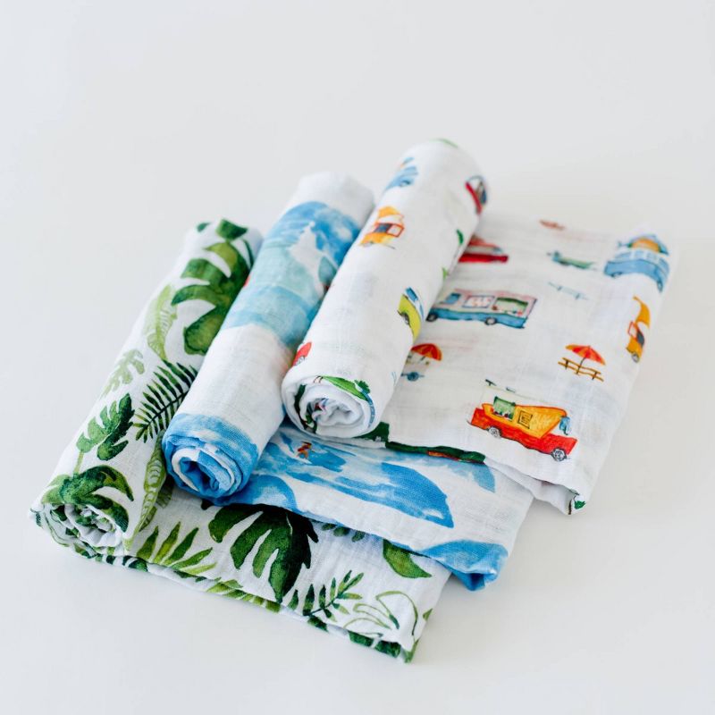 Little Unicorn Cotton Muslin Swaddle Blankets - Summer Vibe