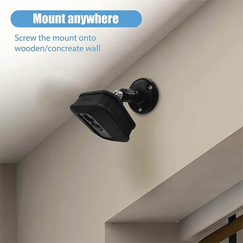 Silicone Skins w/Mount for Blink XT / XT2 Security Camera (2 pcs Black) - Silicone Case - Swivel Rotating Mounting Connector w/Blink XT2 Cover - NOT for 2020 New Blink Indoor/Outdoor Cam - by