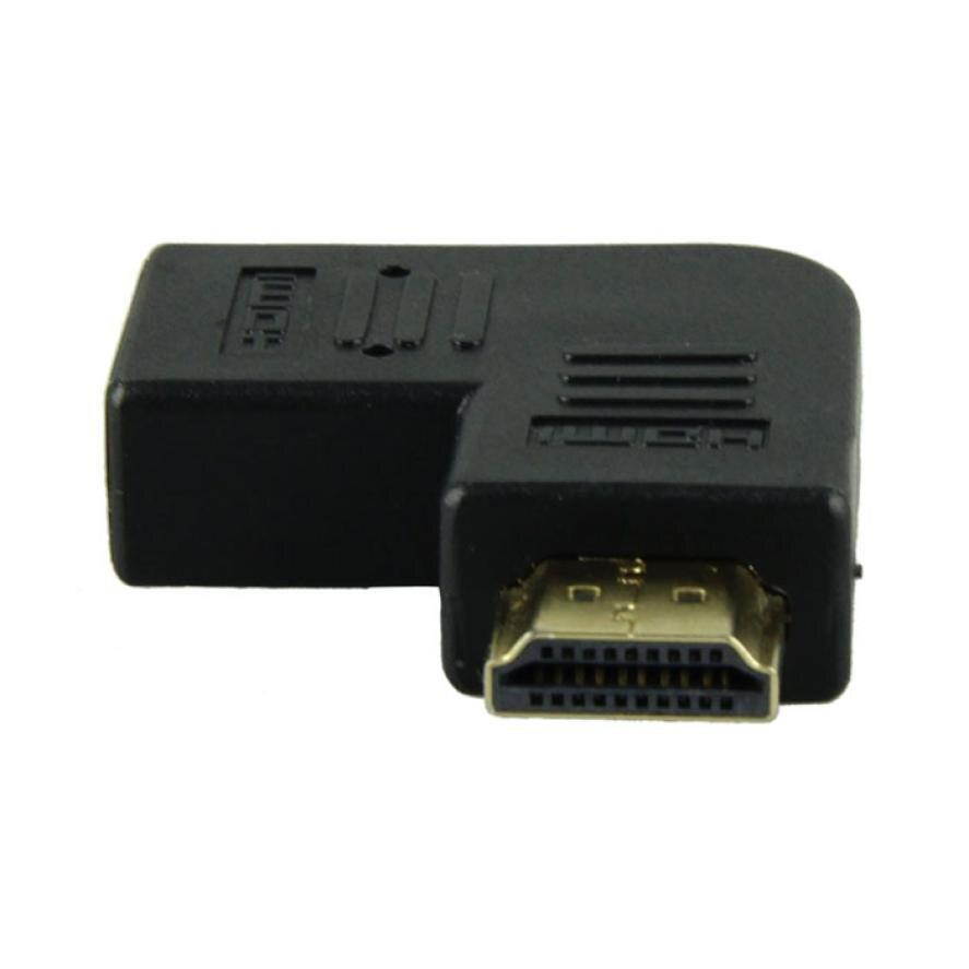 2018 Monoprice HDMI Right Angle Port Saver Adapter Male to Female 90 Degree Ver for PC Computer High quality Black