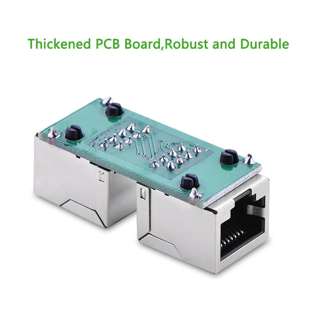 Ugreen (2 Pack) RJ45 Coupler In-Line Coupler Cat7/Cat6/Cat5e Ethernet Cable Extender Adapter Female to Female (White, 20311)