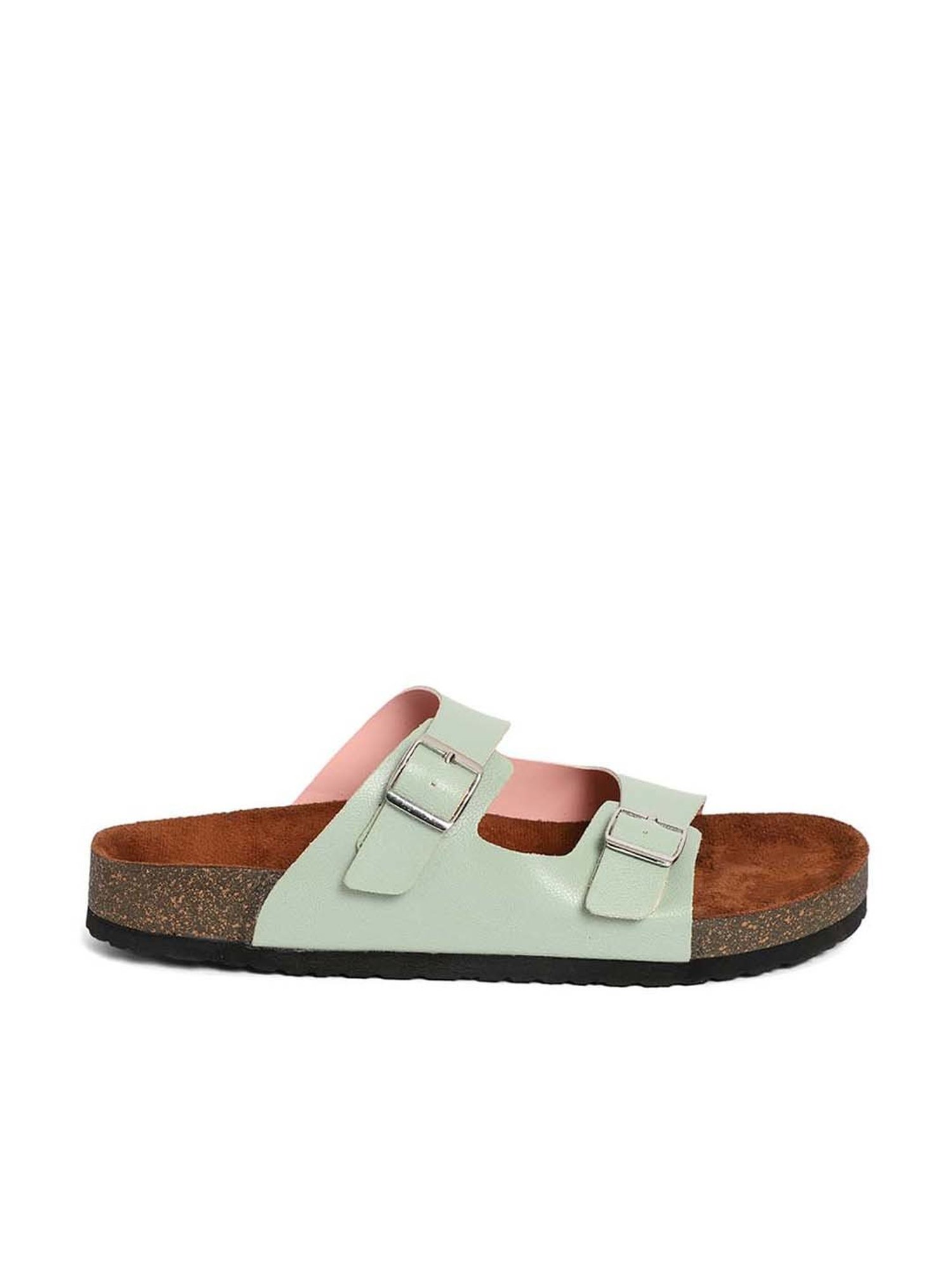 Mozafia Women's Sea Green Casual Sandals