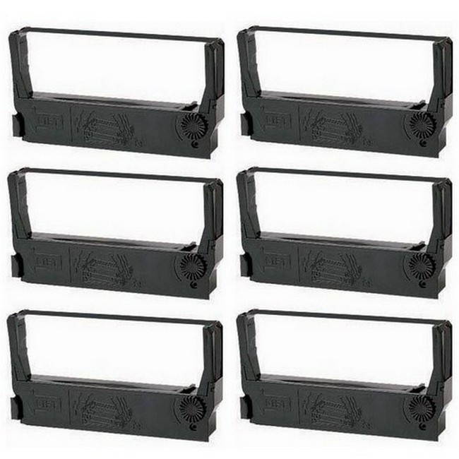 SuppliesMAX Compatible Replacement for Porelon 11332-US Black P.O.S. Printer Ribbons (6/PK) - Equivalent to ERC-23B