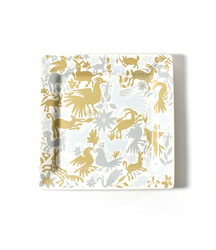 Coton Colors Neutral Nouveau Otomi Square Animal Platter