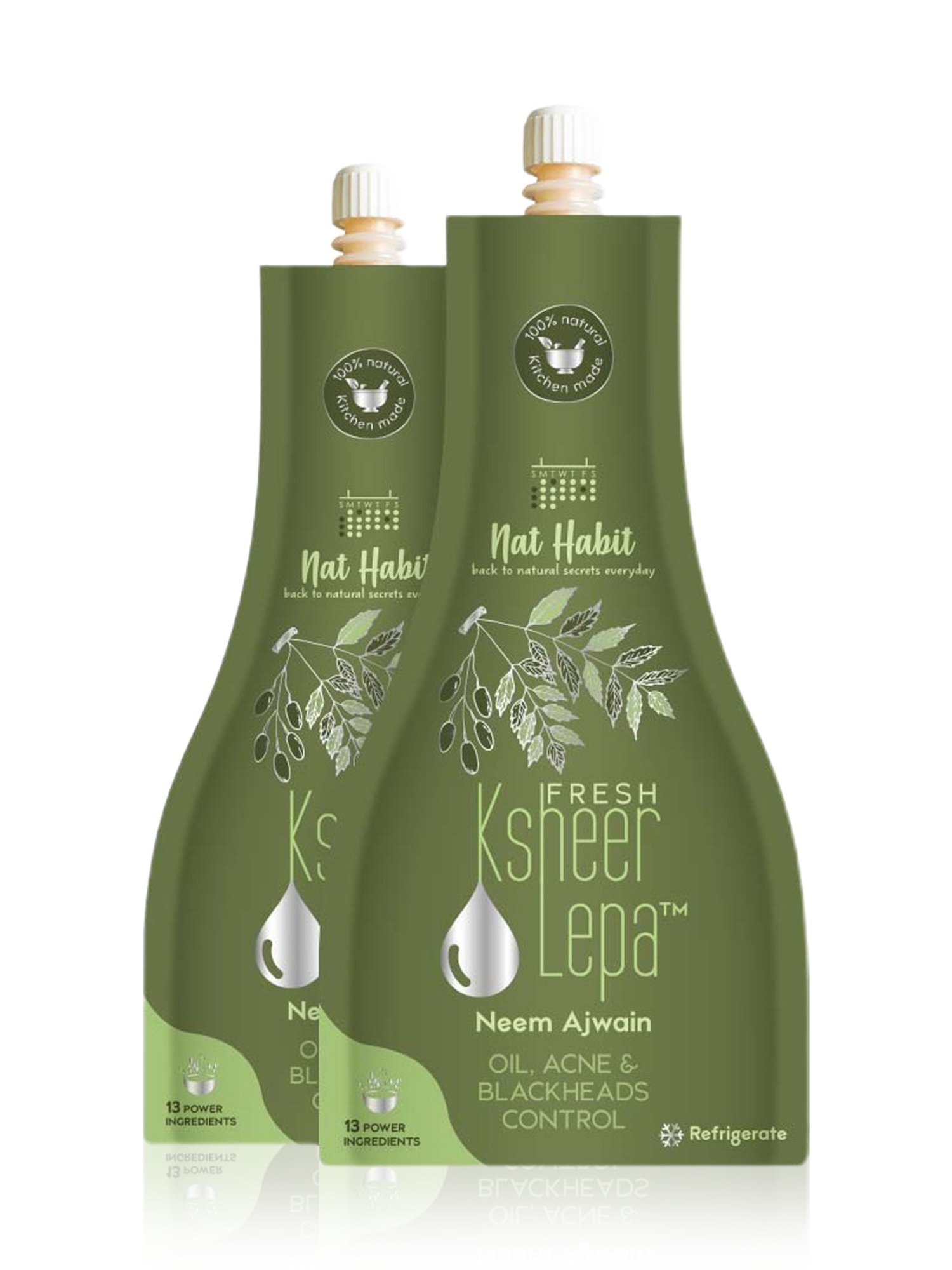 Nat Habit Neem Ajwain Fresh Ksheer Lepa - Pack of 2