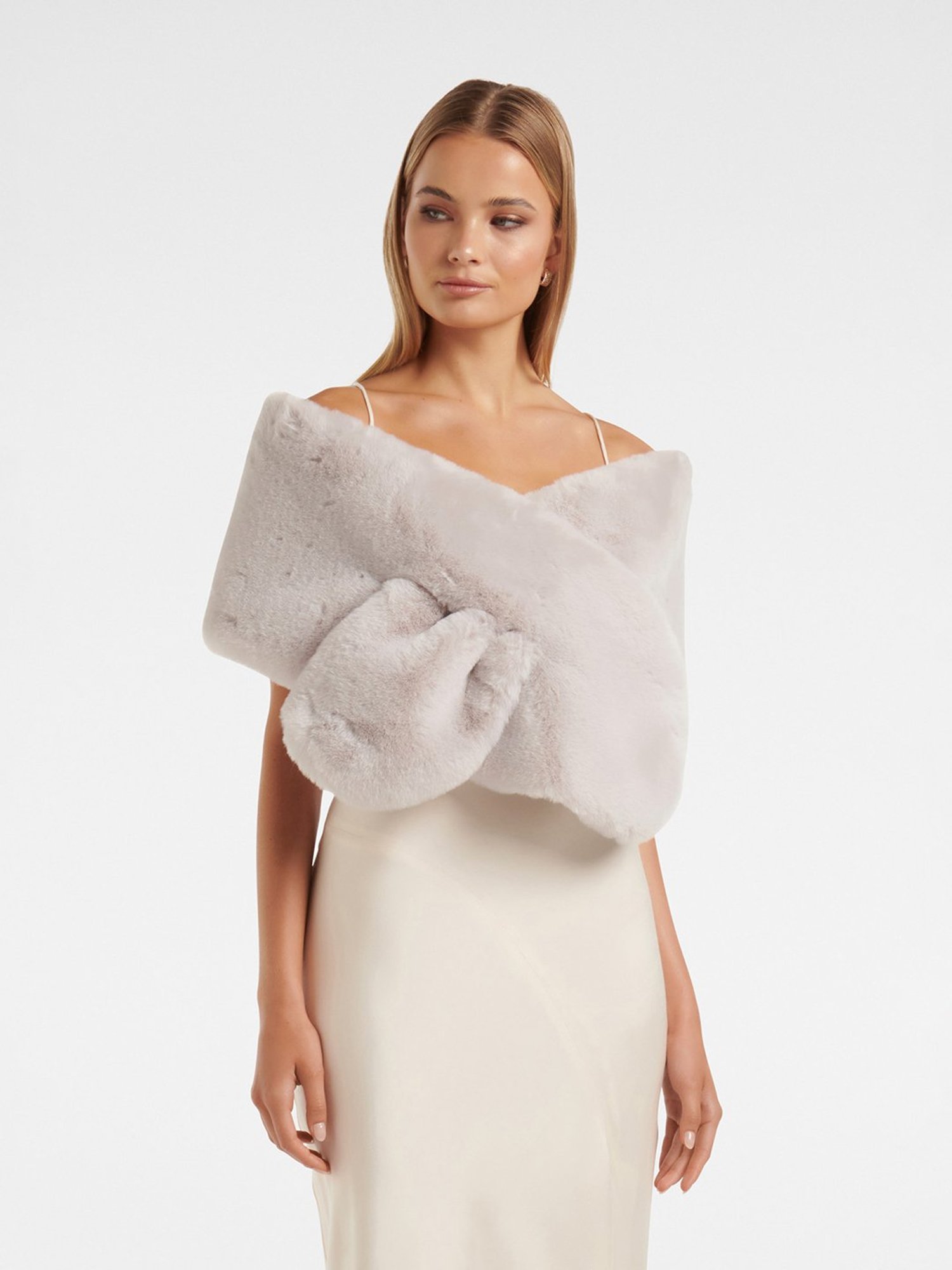 Forever New Laura Faux Fur Wrap Cape