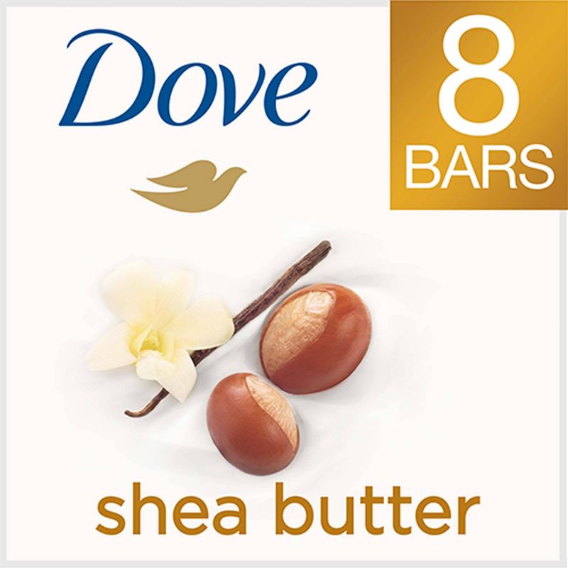 Dove Purely Pampering Shea Butter with Warm Vanilla Beauty Bar Soap - 8pk - 3.75oz each