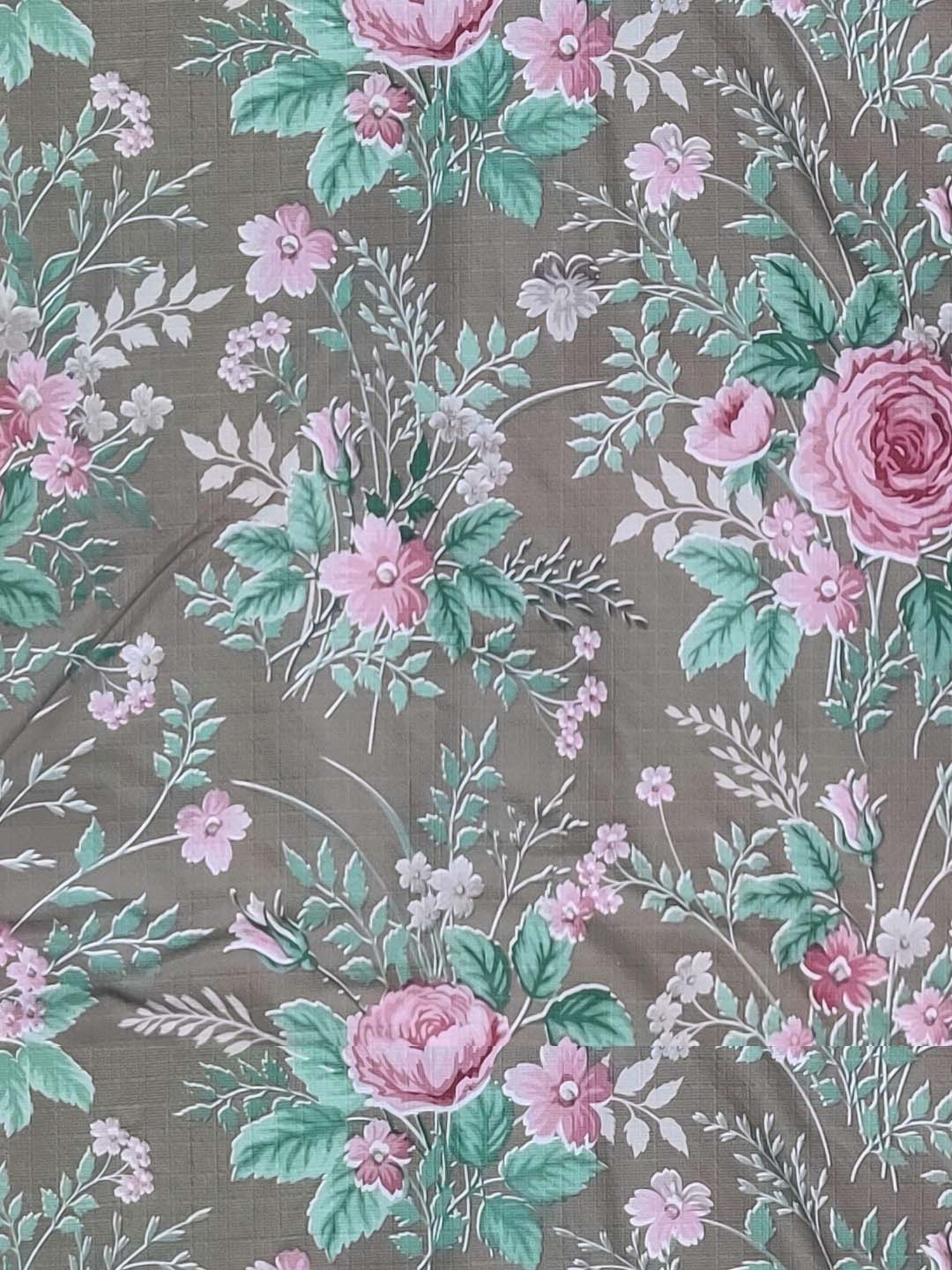 Bianca Grey & Pink PVC 6-Seater Rectangle Table Cloth - Set of 1