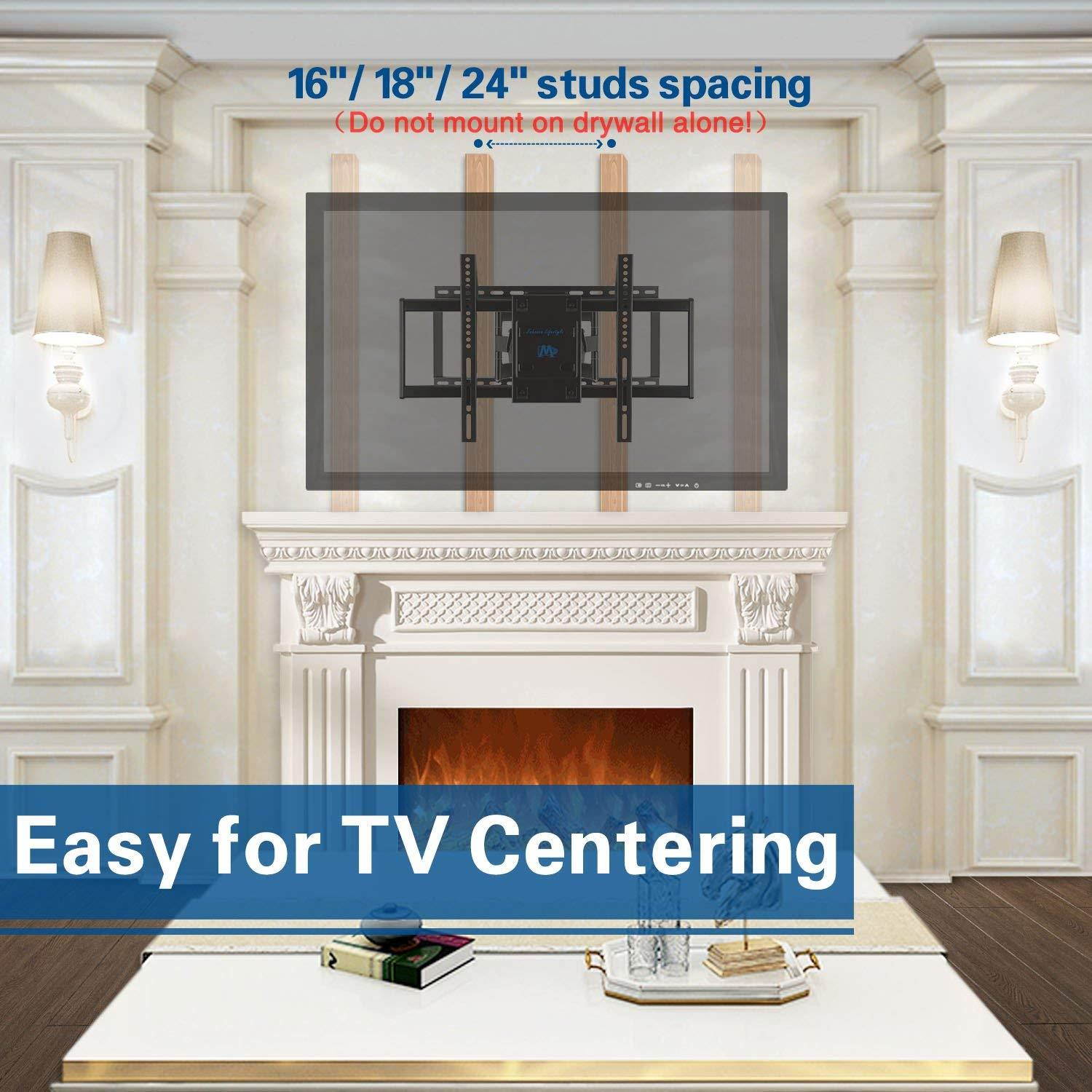 Mounting Dream Premium Full Motion TV Wall Mount Bracket Fits 16, 18, 24 inch Wood Stud Spacing, TV mount with Articulating Arm for 42-75 Inch LED, LCD, Plasma TV up to VESA 600x400mm, 132 lbs MD2298