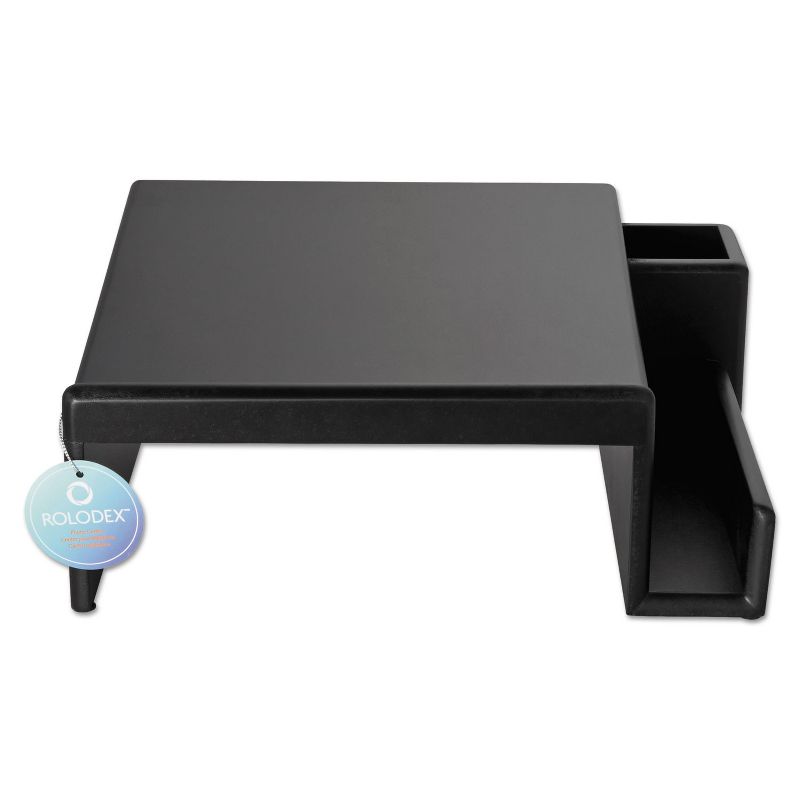 Rolodex Wood Tones Phone Center Desk Stand 12 1/8 x 10 Black 62538