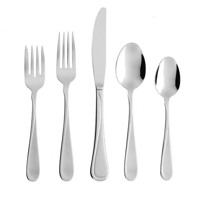 45pc Stainless Steel Flight Everyday Silverware Set - Oneida