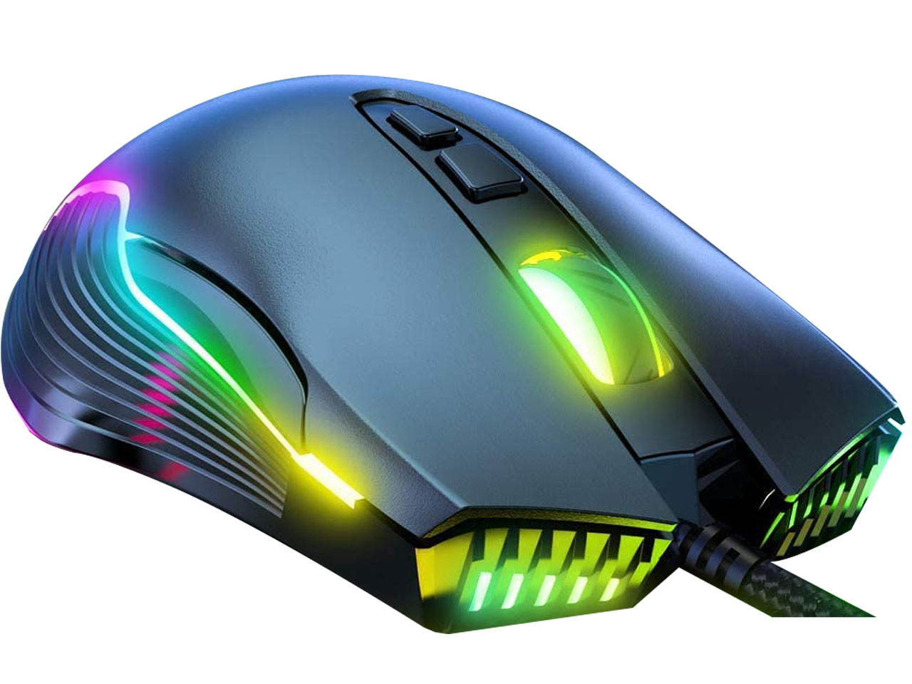 Gaming Mouse Wired, USB Optical Computer Mice with RGB Backlit, 2 Adjustable DPI Up to 2400, Ergonomic Gamer Laptop PC Mouse   for Windows 7/8/10/XP -Black