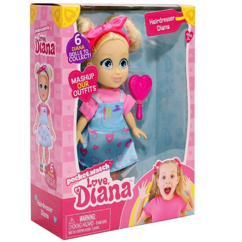 Pocket Watch Love Diana 6 Inch Fashion Doll | Hairdresser Diana