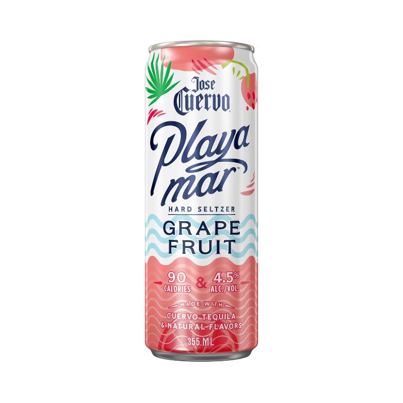 Jose Cuervo Playamar Grapefruit Hard Seltzer - 4pk/355ml Cans