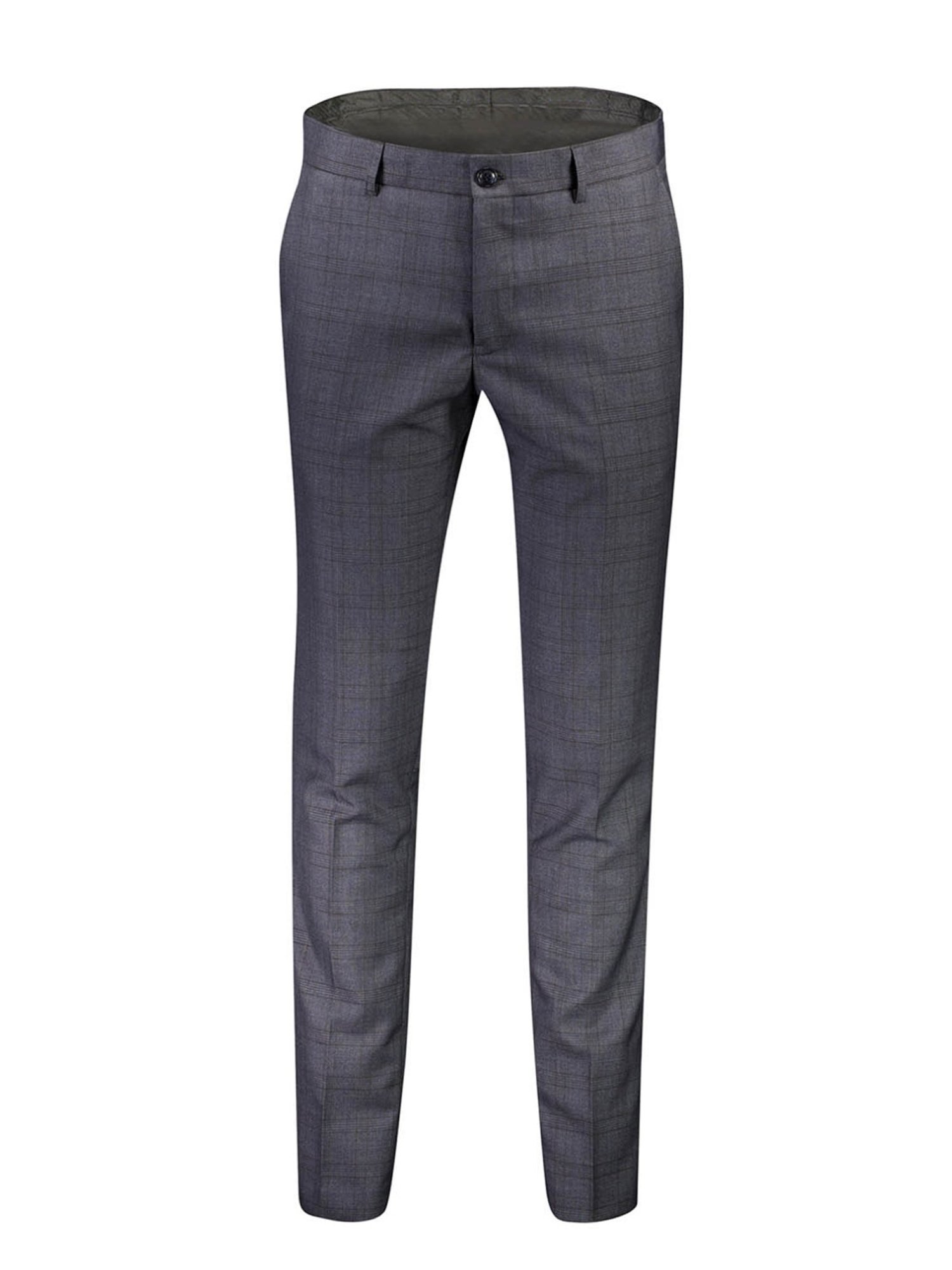 Lindbergh Grey Slim Fit Checks Two Piece Suit