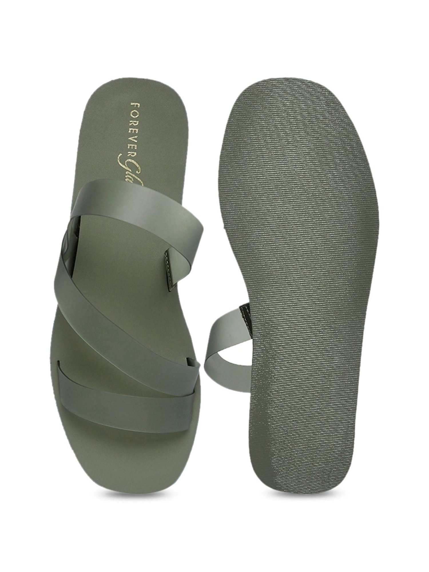 Forever Glam by Pantaloons Women's Green Sling Back Sandals