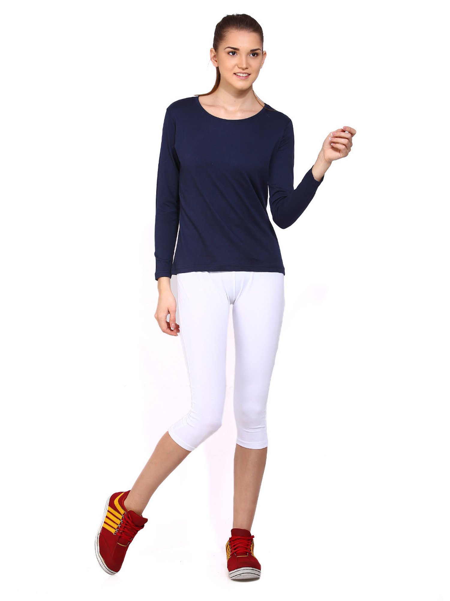 Appulse Navy Cotton Slim Fit T-Shirt