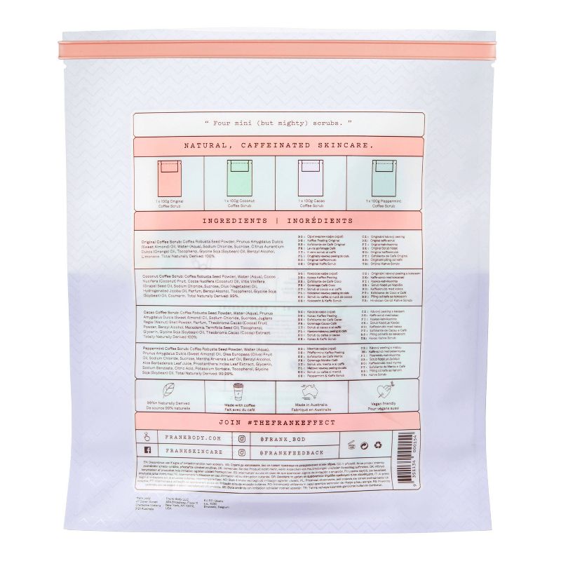 frank body Scrub Squad Kit - 4ct/3.35oz each