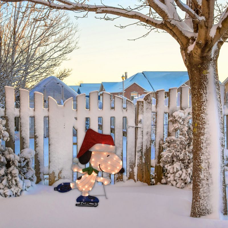 32" Peanuts Led Pre-Lit 2D Yard Art Skating Snoopy