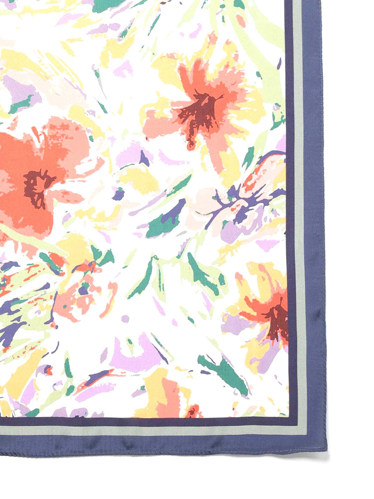 Tossido Multicolor Floral Scarf & Bag Scarf Set