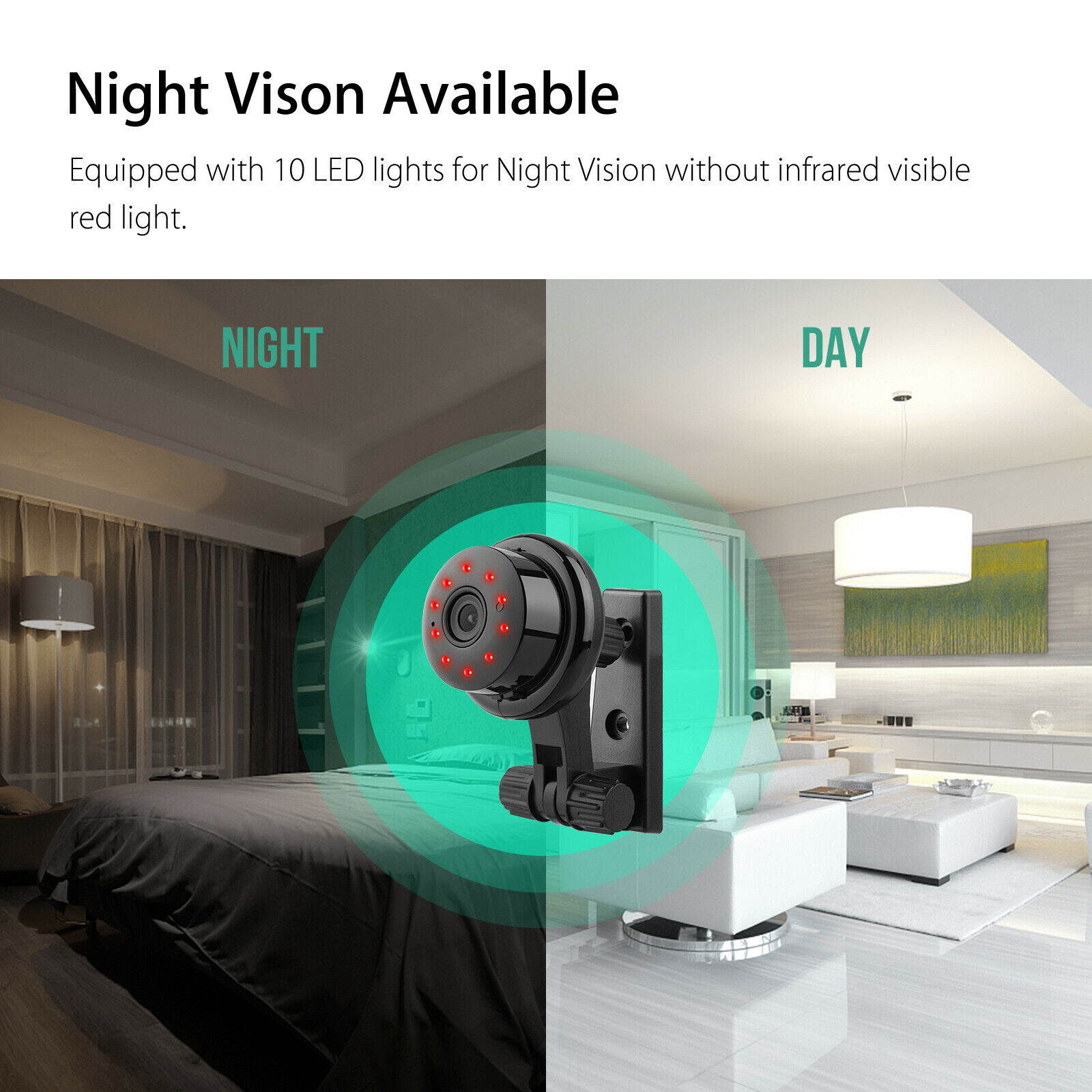 Mini Spy Hidden Camera, TOLEAP 1080P Full HD Wireless WiFi Security Video Camera with Night Vision and Motion Detection, Portable Tiny Nanny Cam with Monitor Phone App for Car Indoor Outdoor Home