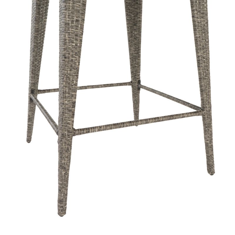 Renaissance Square Outdoor Patio Stacking Table - Gray - Vifah