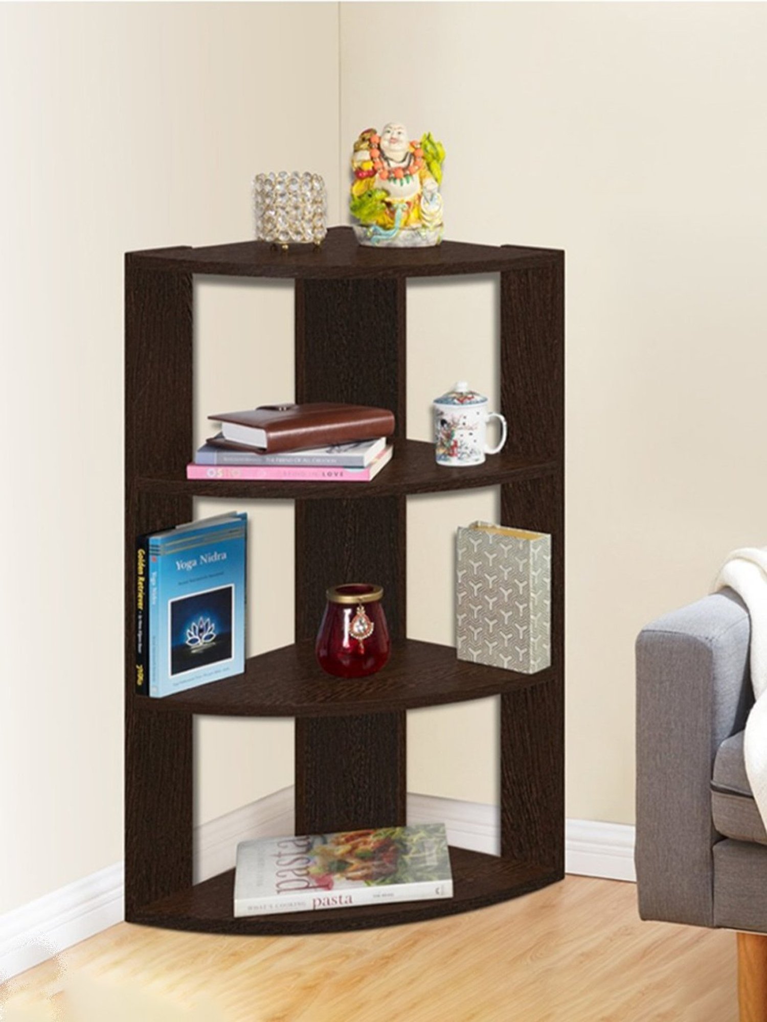 Delite Kom Joy Flowery Wenge Engineered Wood Open Book Shelf