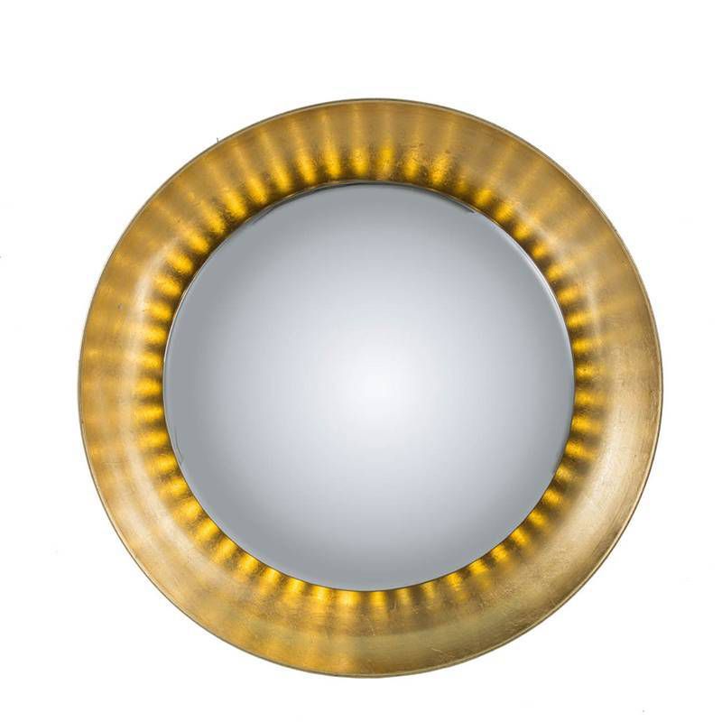 31" Wall Mirror with LED Lighting Gold - A&B Home