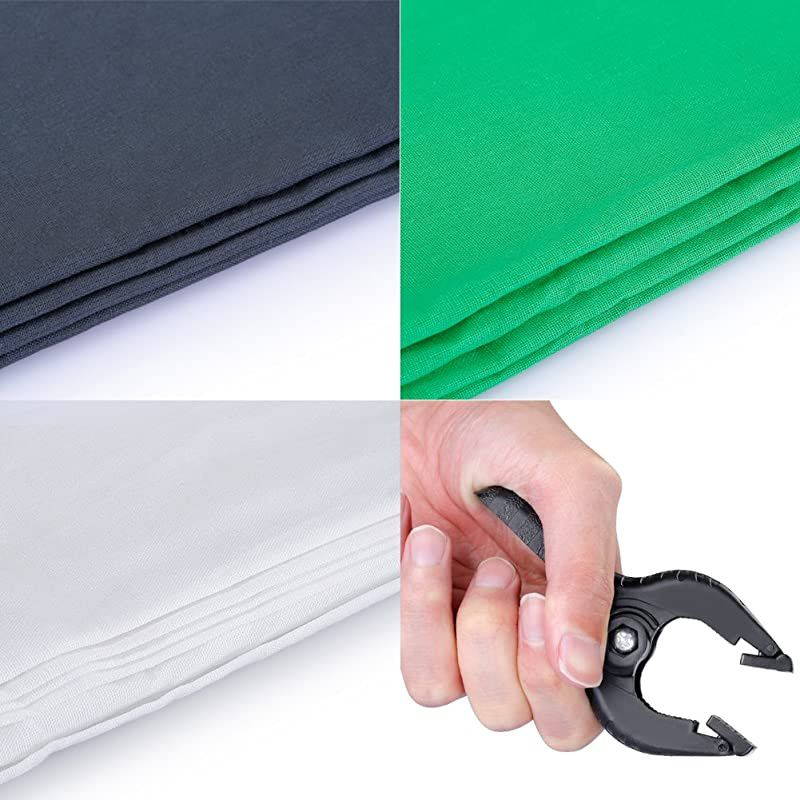 2.6M x 3M/8.5ft x 10ft Background Support System and 800W 5500K Umbrellas Softbox Continuous Lighting Kit for Photo Studio Product,Portrait and Video Shoot Photography