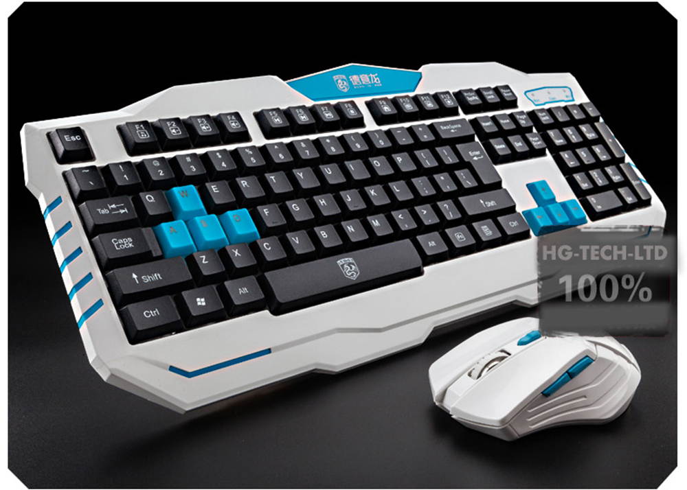 2016 Delog V90 Multimedia Ergonomic Usb Gaming Keyboard +2.4GHz 1000/1600DPI 6 Buttons Usb Wireless Gaming Mouse Set